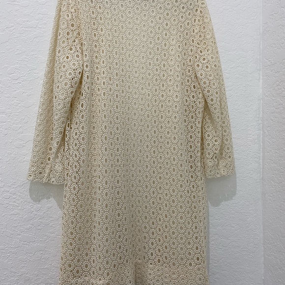 🌸PRICE⬇️• ZARA - Dressy Cream Knit Coat - size Large - Picture 3 of 8